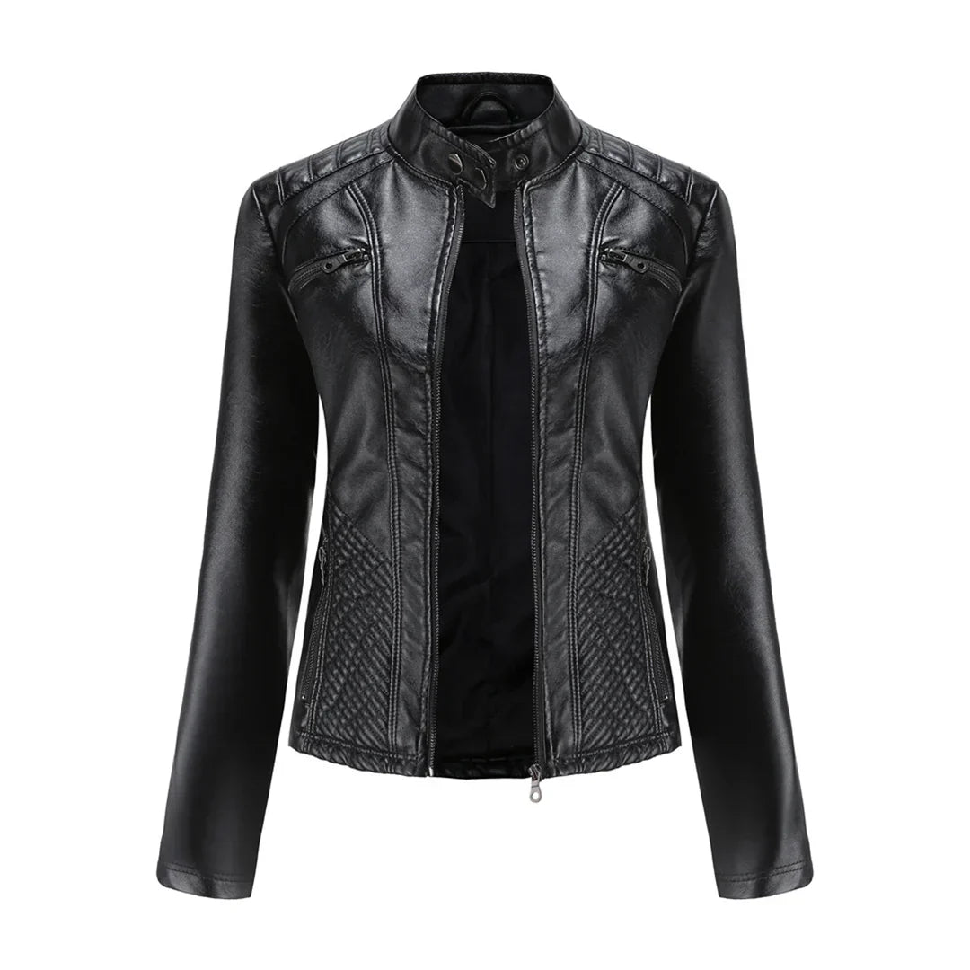 Elegant Leather Jacket Women Modern Timeless