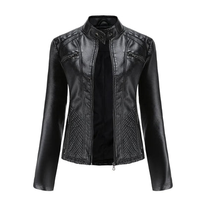 Elegant Leather Jacket Women Modern Timeless