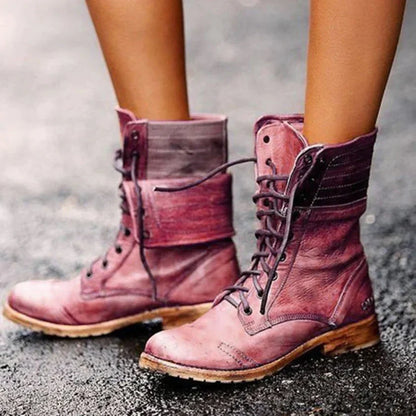 Elegant Leather Boots Women's Shoes