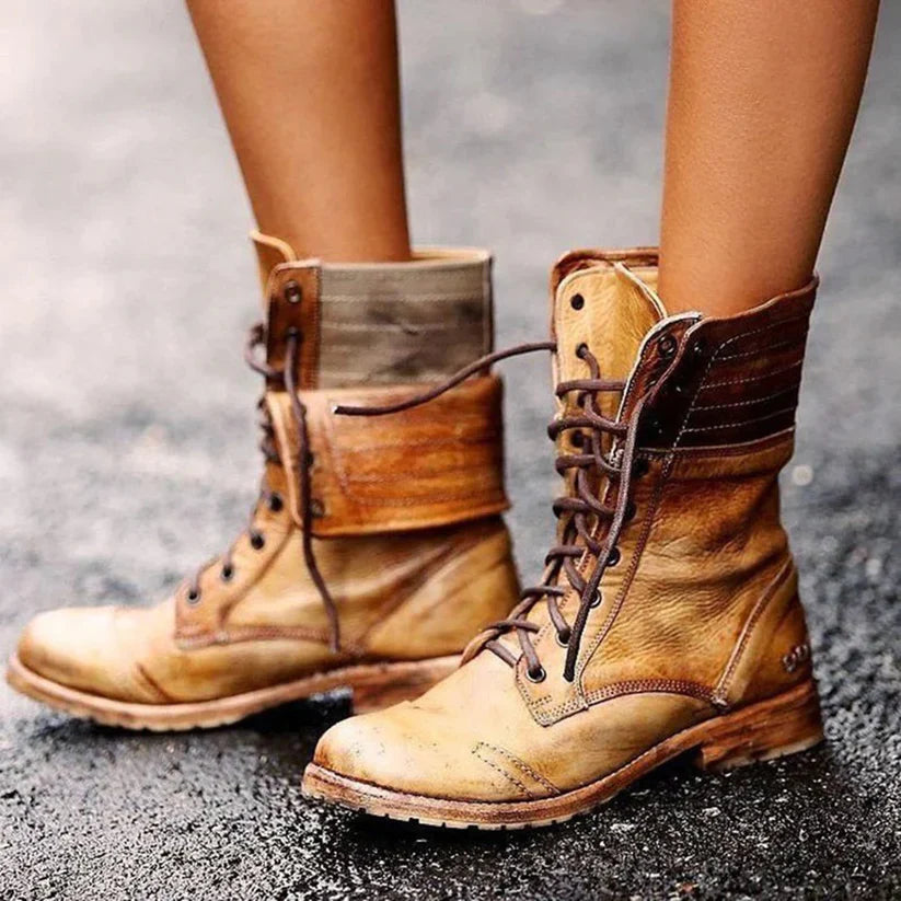 Elegant Leather Boots Women's Shoes