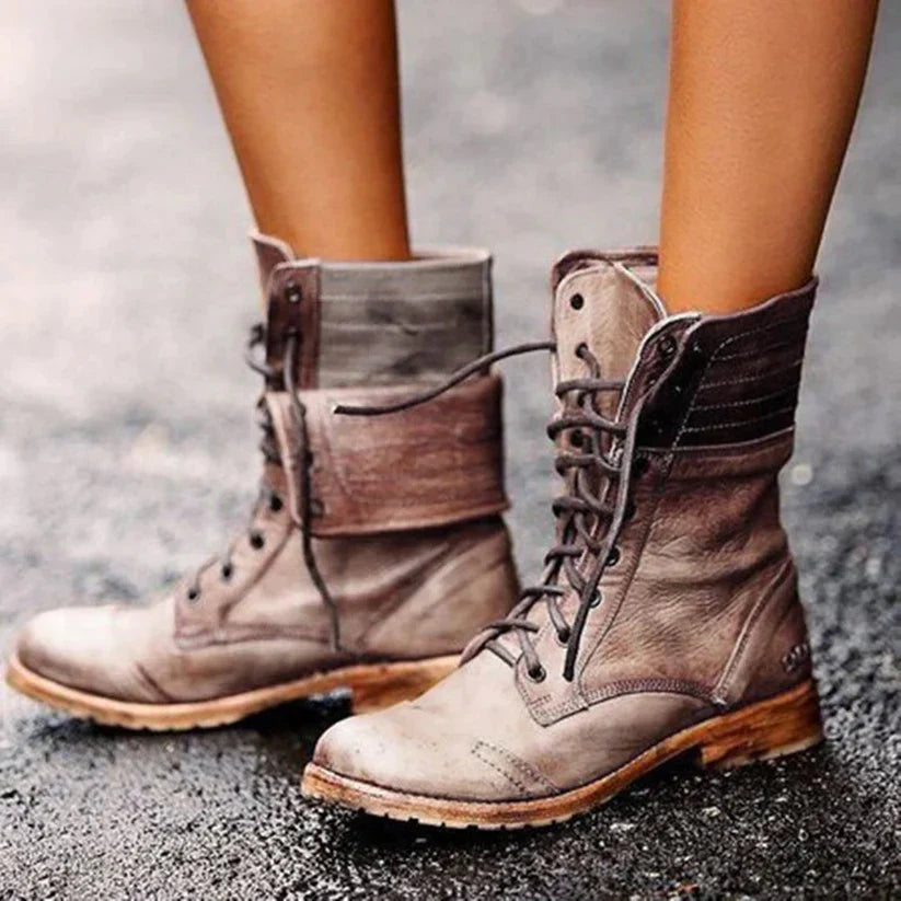 Elegant Leather Boots Women's Shoes