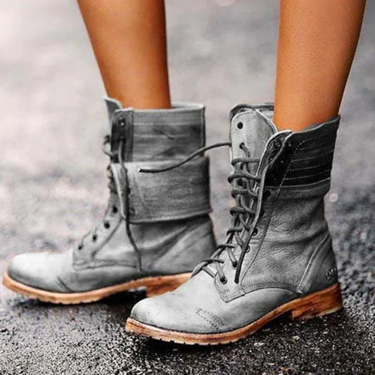 Elegante Lederstiefel Damen Schuhe - IdealeKleiden