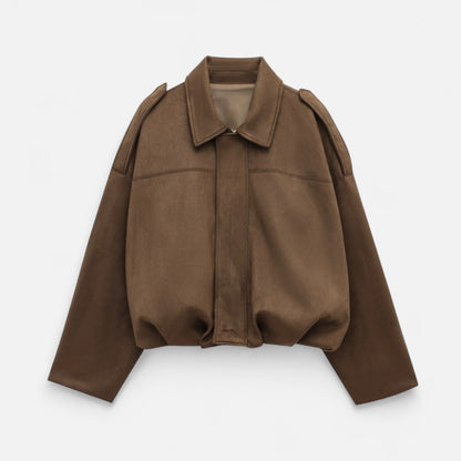 Elegante Damen Wildleder Jacke Trendy
