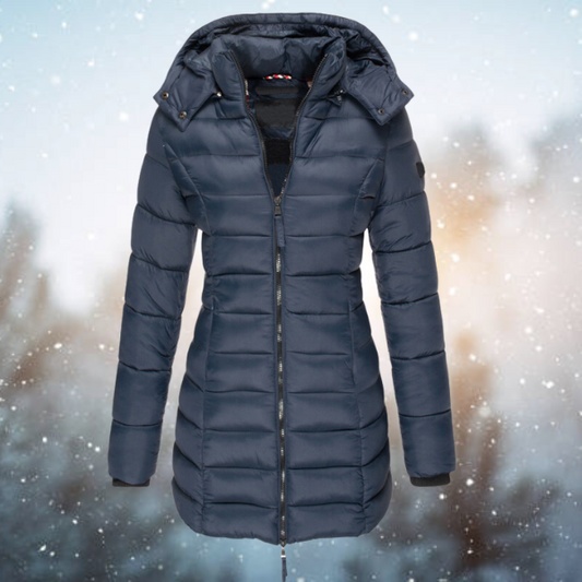Stylische Frauen Daunenjacke Kapuze Winter - IdealeKleiden