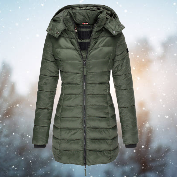 Long Quilted Jacket Elisa - Women's Winter Coat