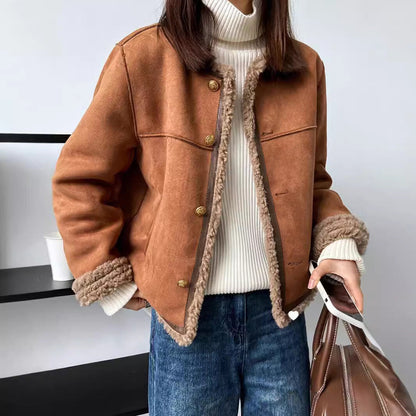 Elegant Sherpa Coat for Women