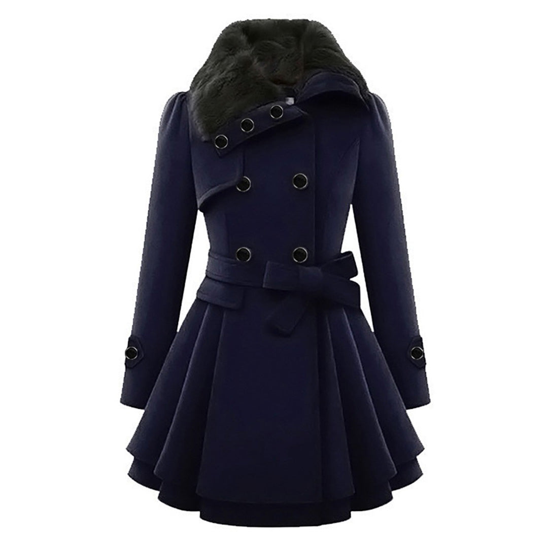 Elegant Wool Trench Coat Women's Winter Coat