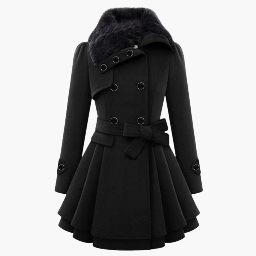 Women's Faux Fur Coat Fitted Elegant