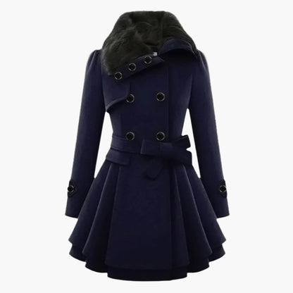 Women's Faux Fur Coat Fitted Elegant