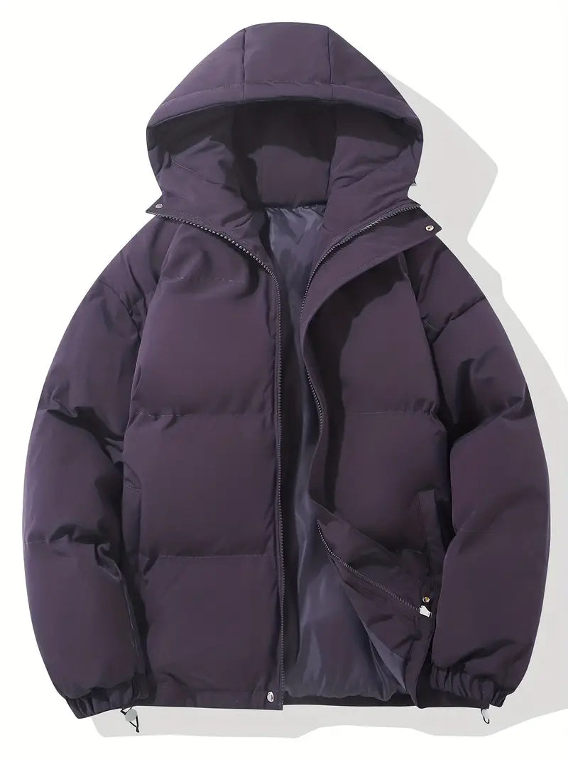 Warm-lined winter jacket with hood