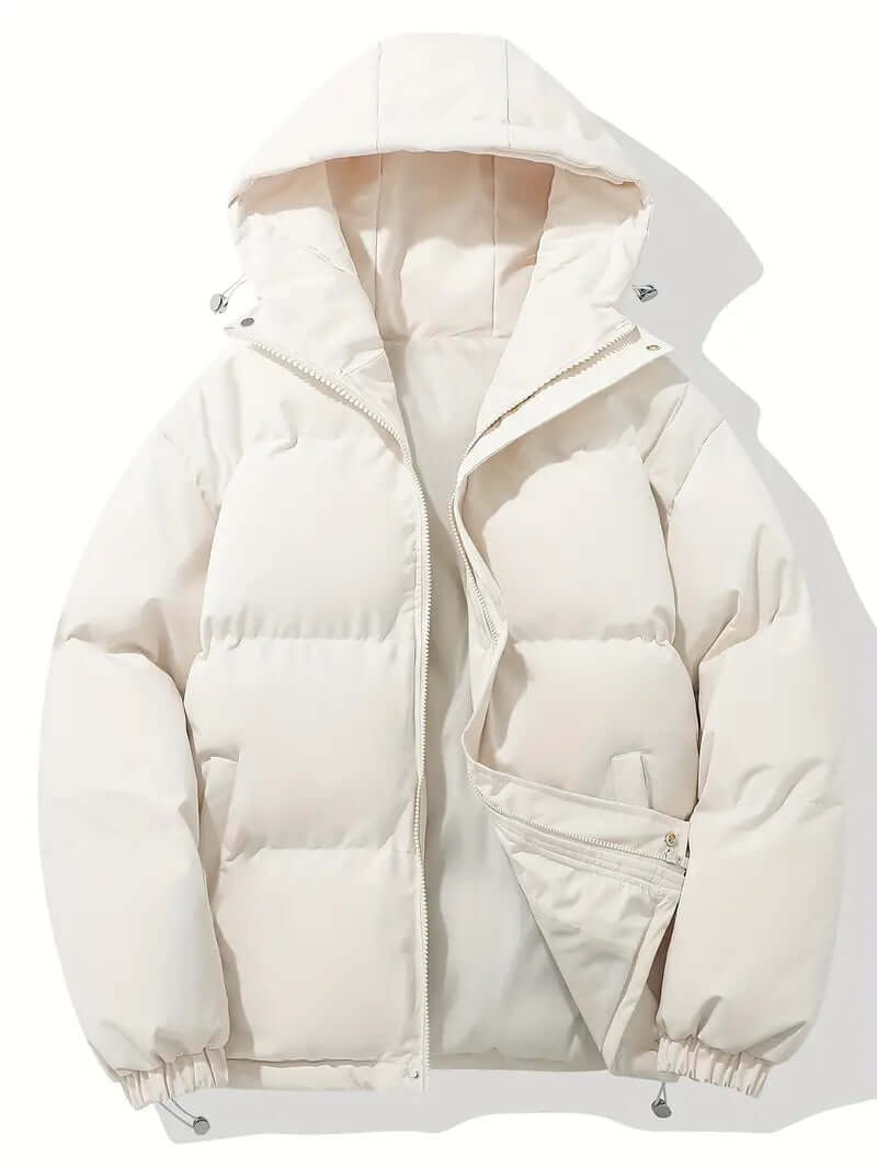 Stylish women's puffer jacket with hood