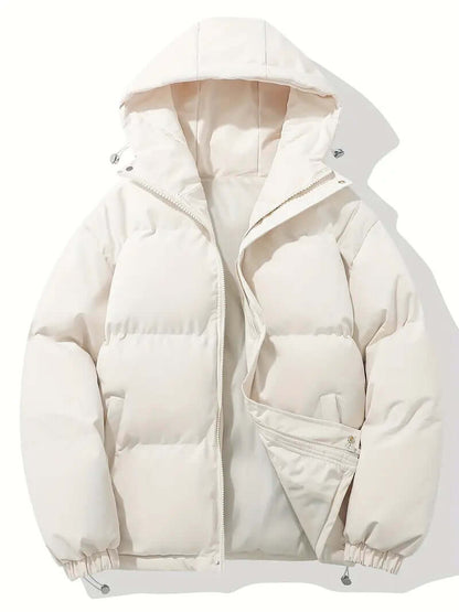 Stylish women's puffer jacket with hood