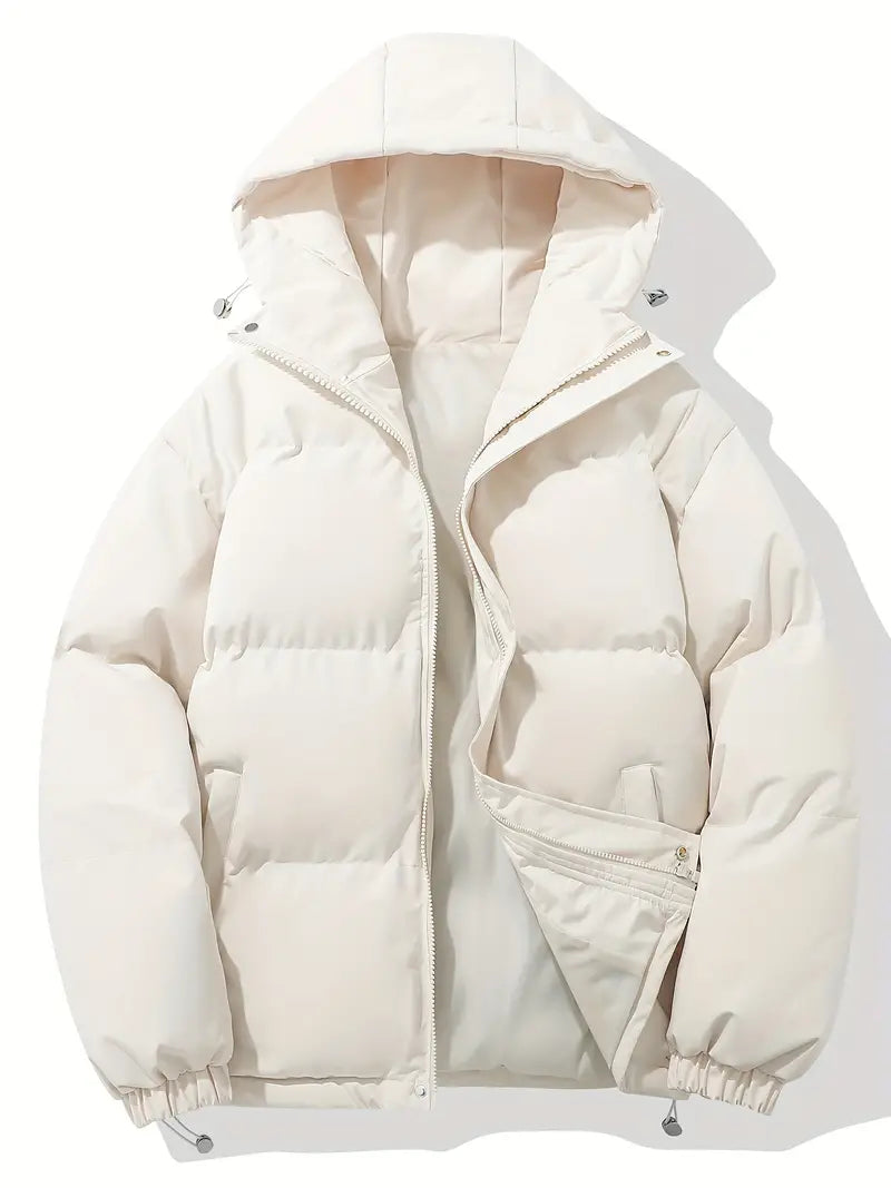 Warm-lined winter jacket with hood