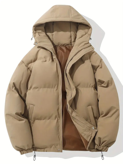 Warm-lined winter jacket with hood