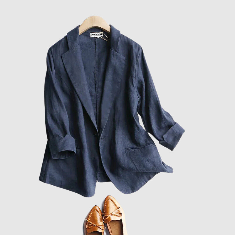 Elegant Linen Blazer for Women Minimal Chic