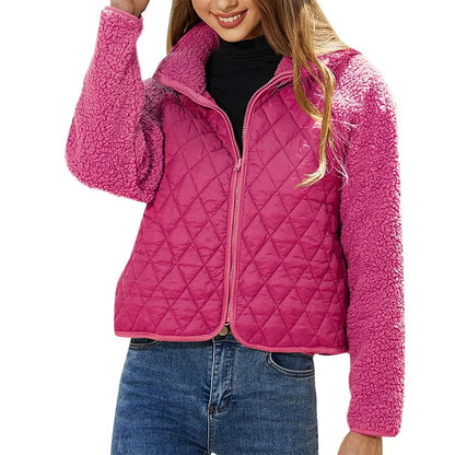 Women's Quilted Jacket Warm Cozy Insulated