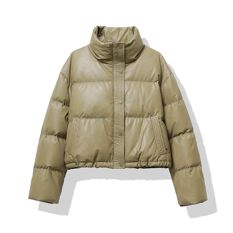Stylish Women's Down Jacket Black Warm Winter Fashion