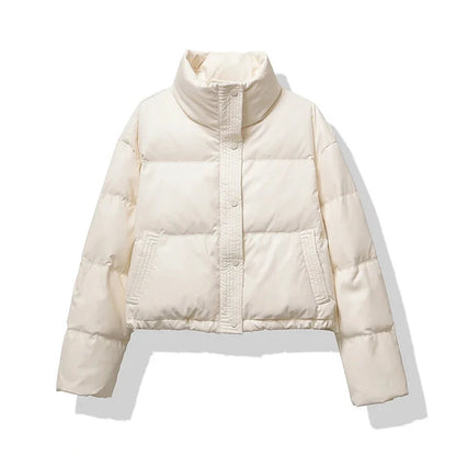 Stylish Women's Down Jacket Black Warm Winter Fashion