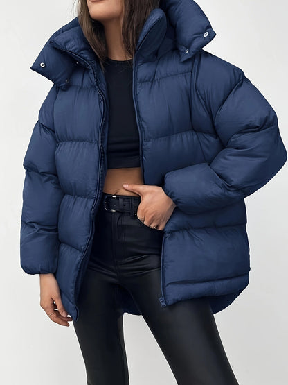Stylish Women's Puffer Jacket Short Warm and Versatile