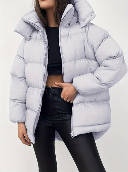 Stylish Women's Puffer Jacket Short Warm and Versatile