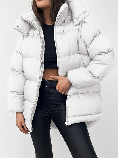 Stylish Women's Puffer Jacket Short Warm and Versatile