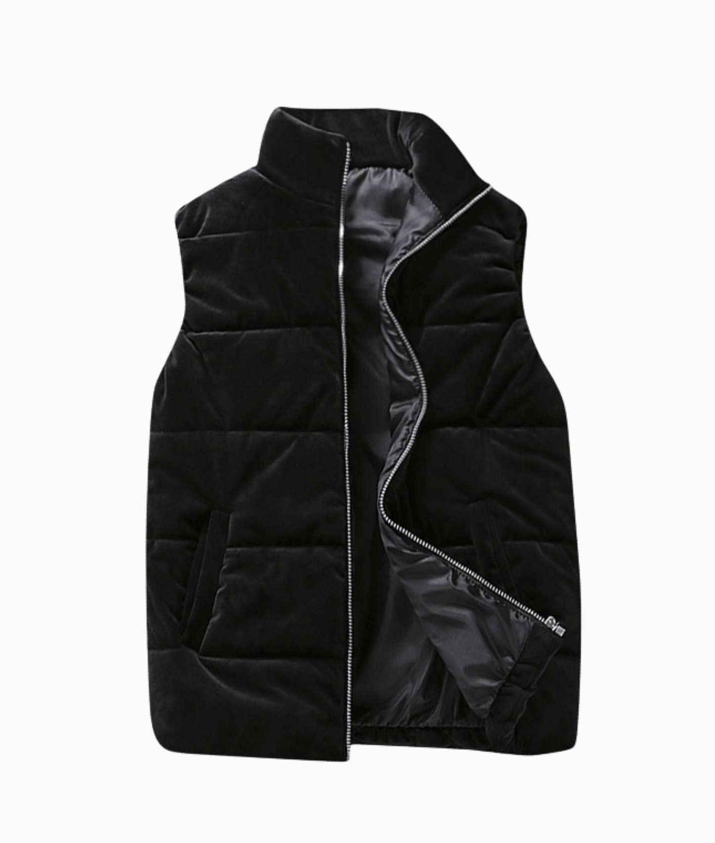 Stylish Men's Vest Zipper Stand-up Collar