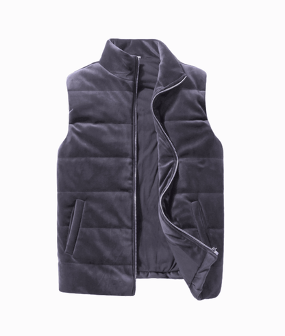 Stylish Men's Vest Zipper Stand-up Collar