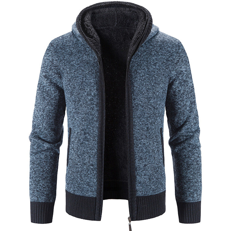 Chunky Knit Sweater Hood Warm