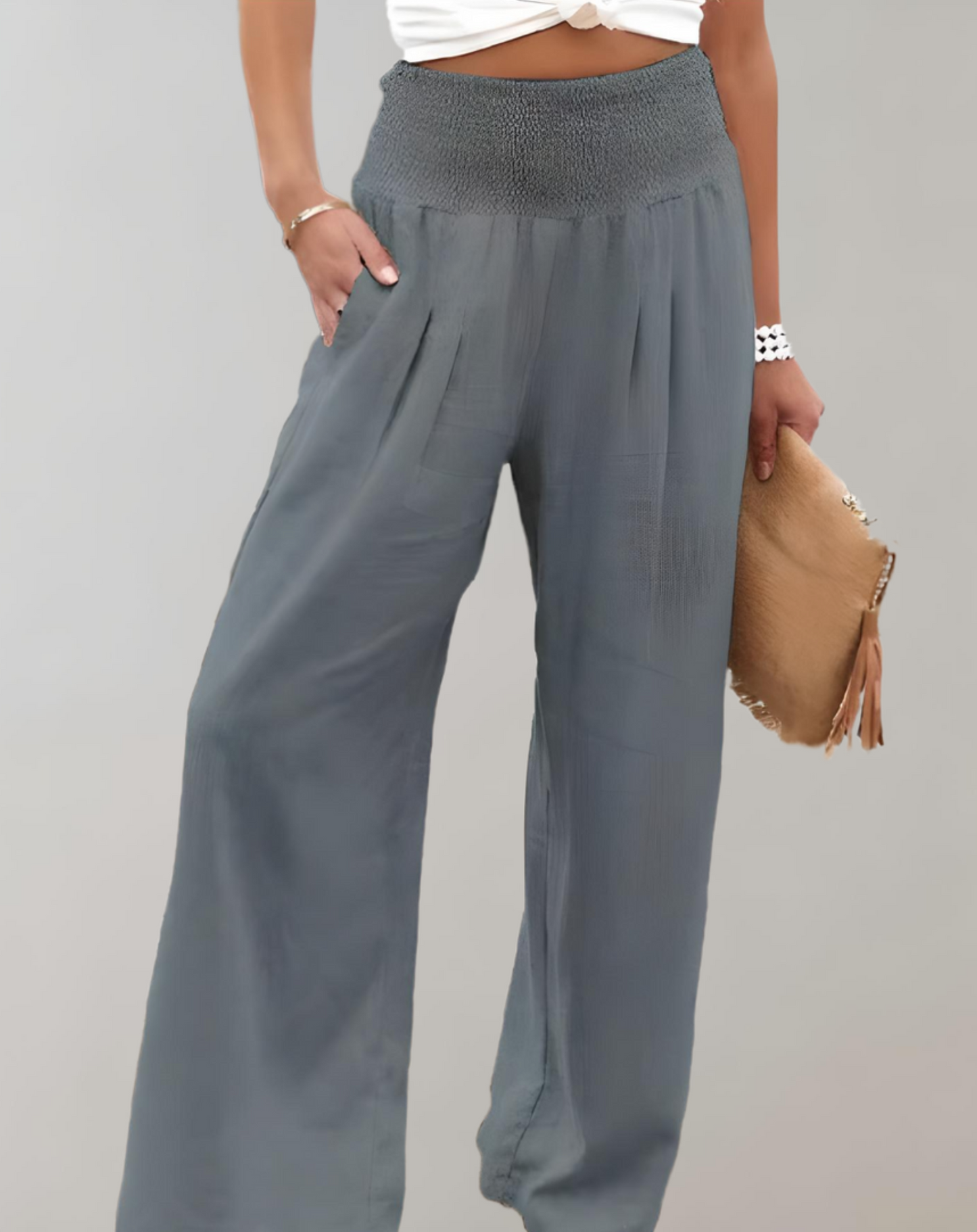 High-Waisted Women's Elegant Trousers
