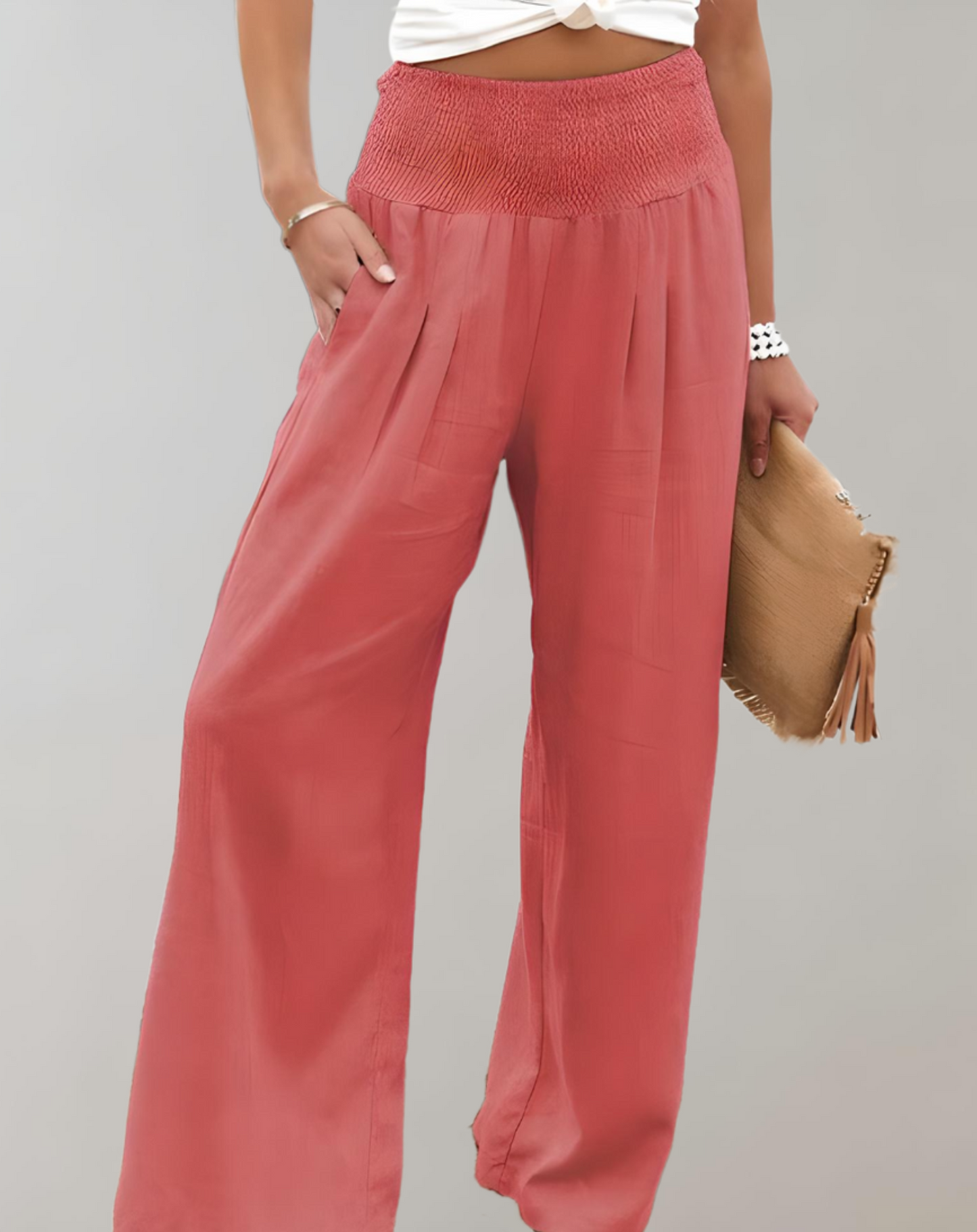 High-Waisted Women's Elegant Trousers