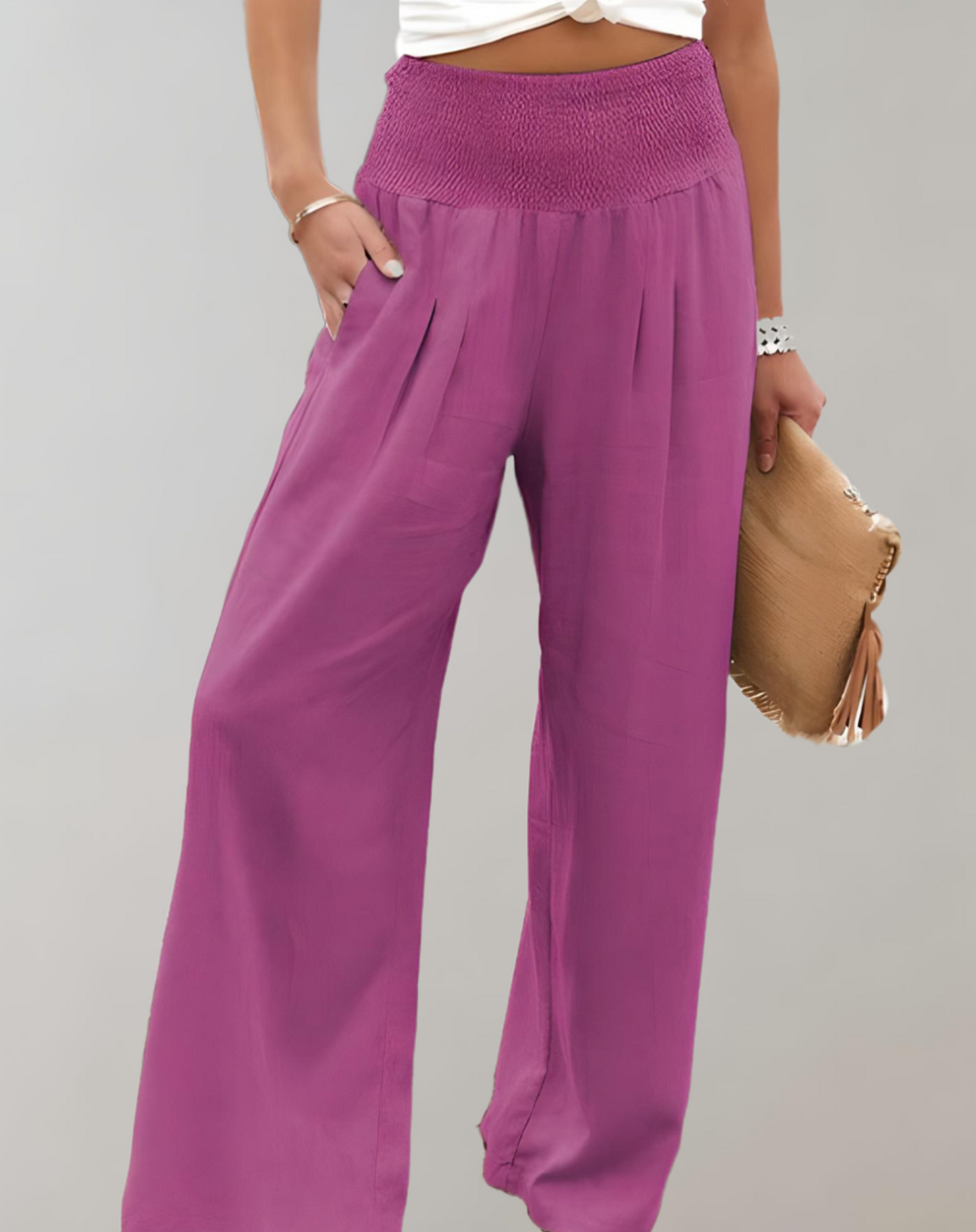High-Waisted Women's Elegant Trousers