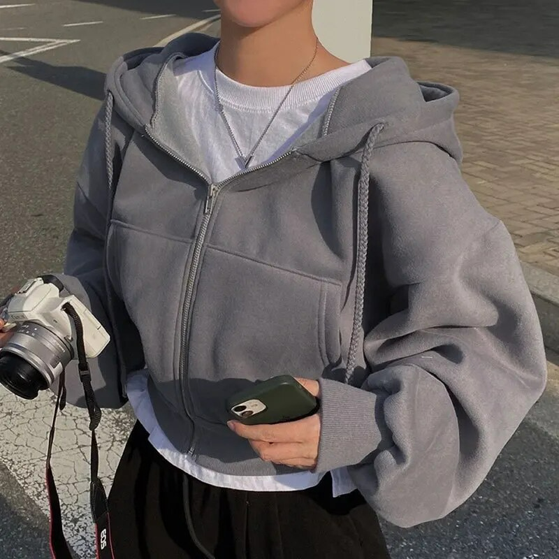 Soft Hooded Jacket Plush Outer Fabric