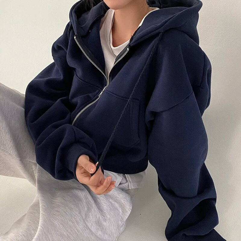 Soft Hooded Jacket Plush Outer Fabric