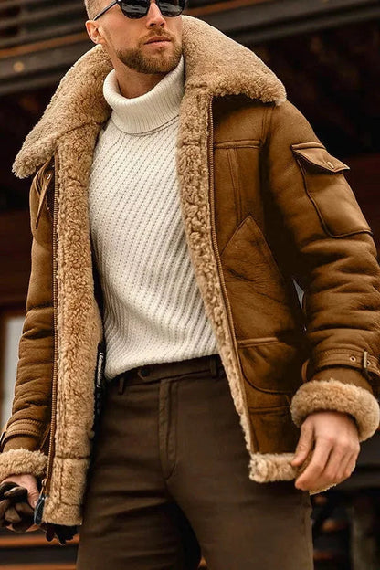 Stylische Lederjacke Elegantes Design - IdealeKleiden