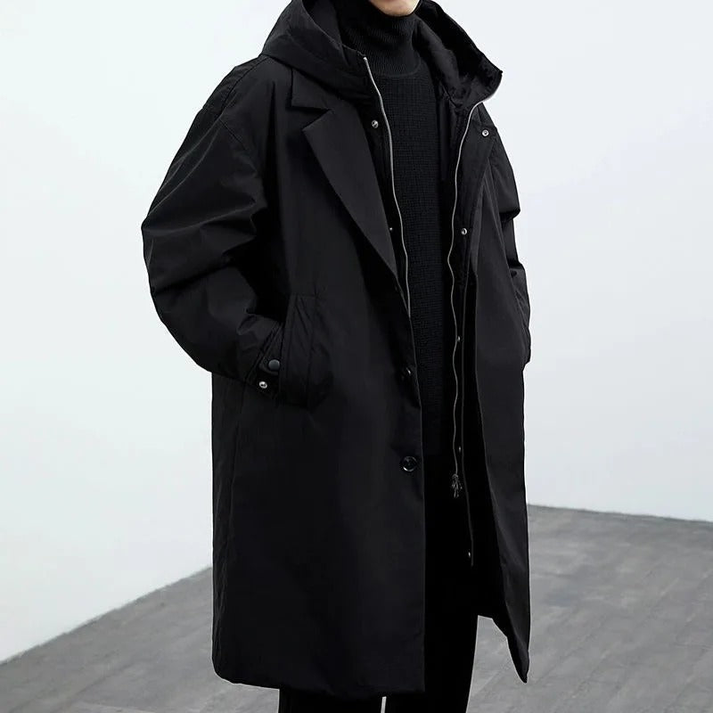 Men's Trench Coat Waterproof Warm Insulated
