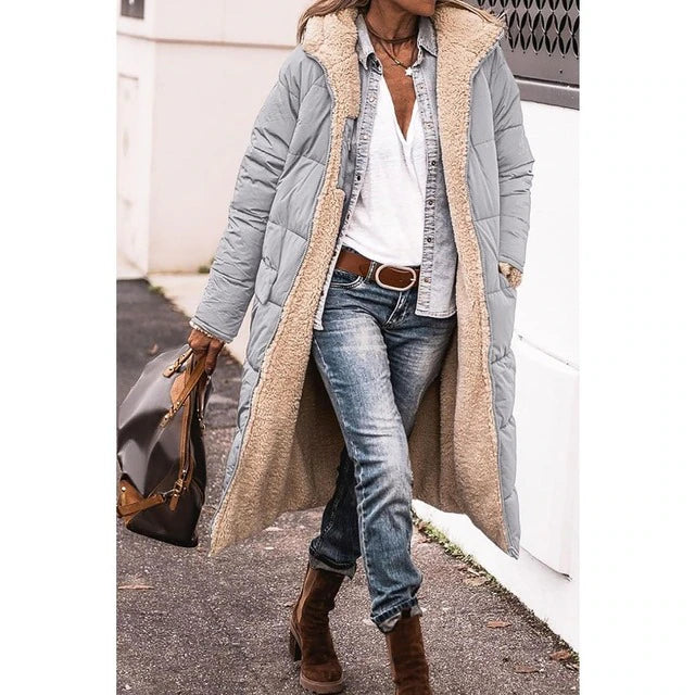 Hooded Coat Women Fleece Comfortable
