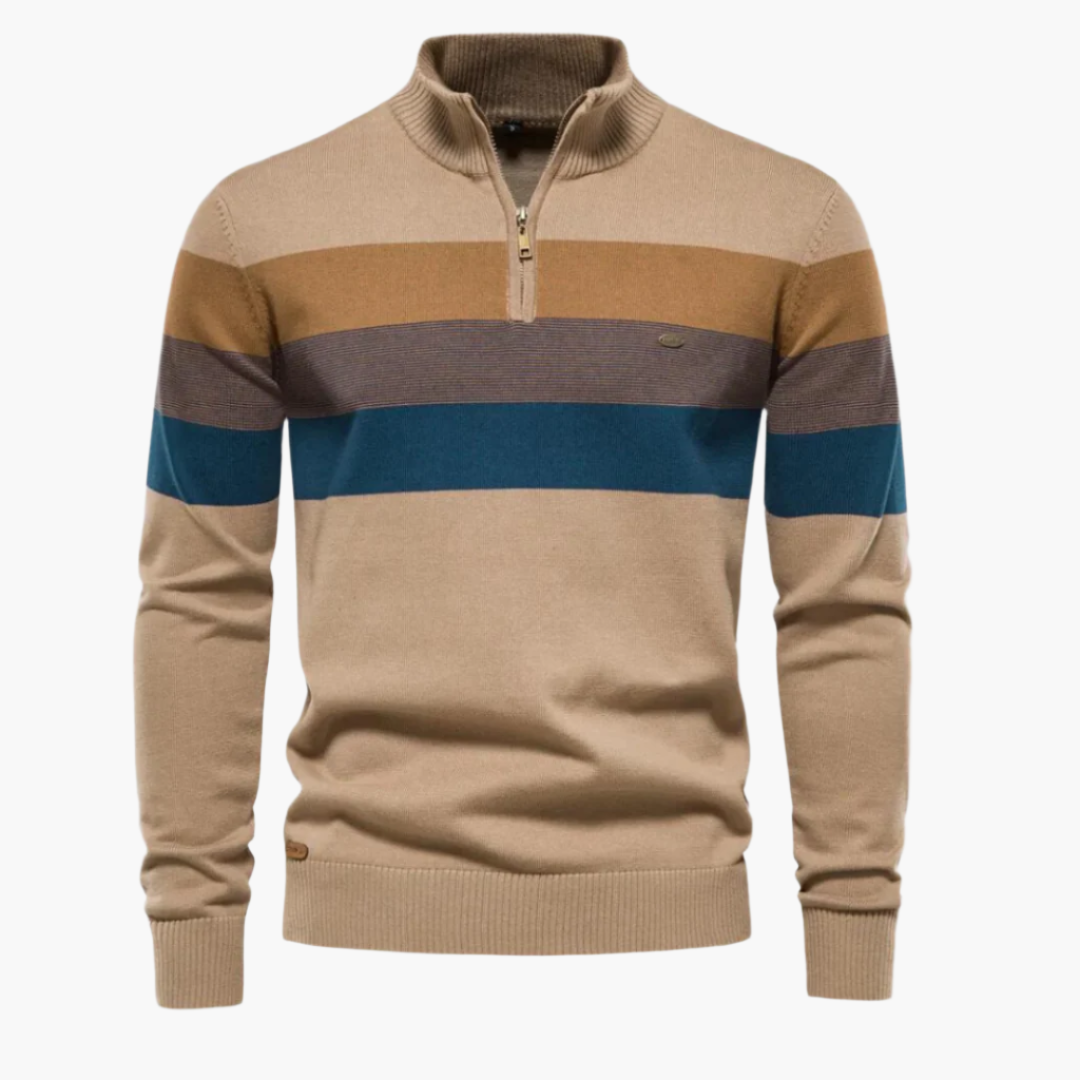 Elegant Knit Quarter-Zip Sweater