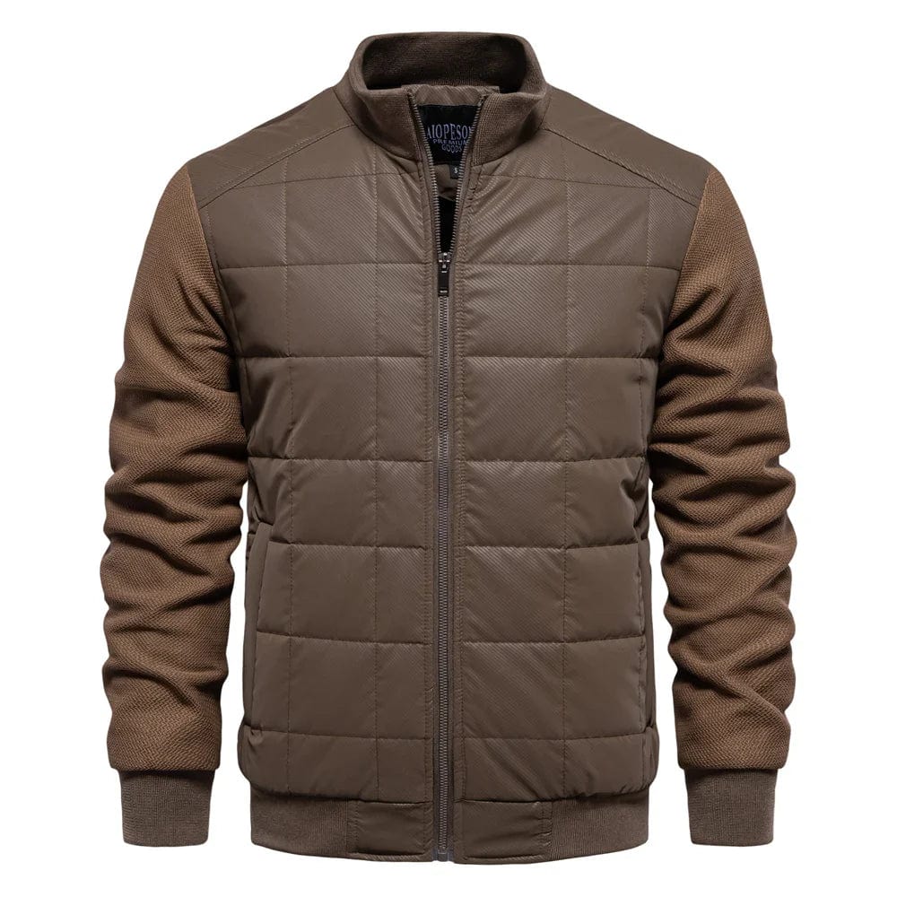 Practical Men's Quilted Jacket Comfortable Warm