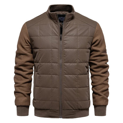 Practical Men's Quilted Jacket Comfortable Warm