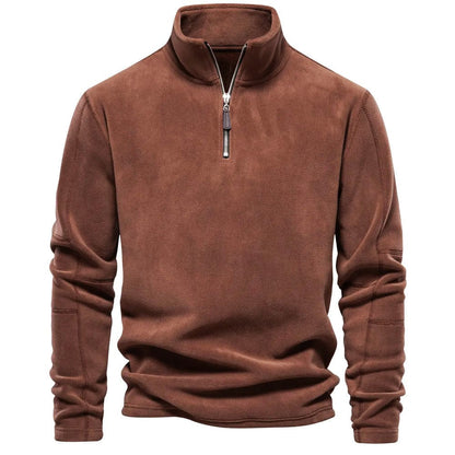 Herren Sweatshirt Klassisch Viertelreißverschluss - IdealeKleiden
