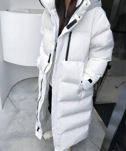 Warm Women's Down Jacket Long-sleeved Hooded