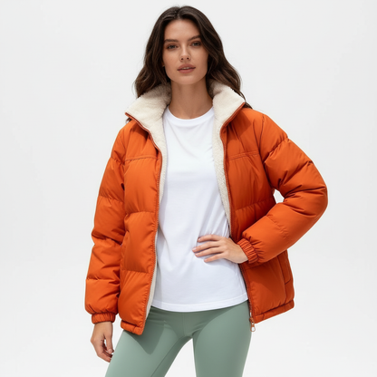 Warme Winterjacke Damen Daunenparka - IdealeKleiden