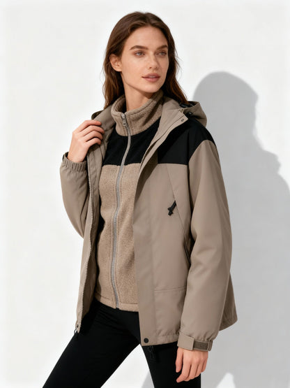 Practical Fleece Jacket Warm Hood