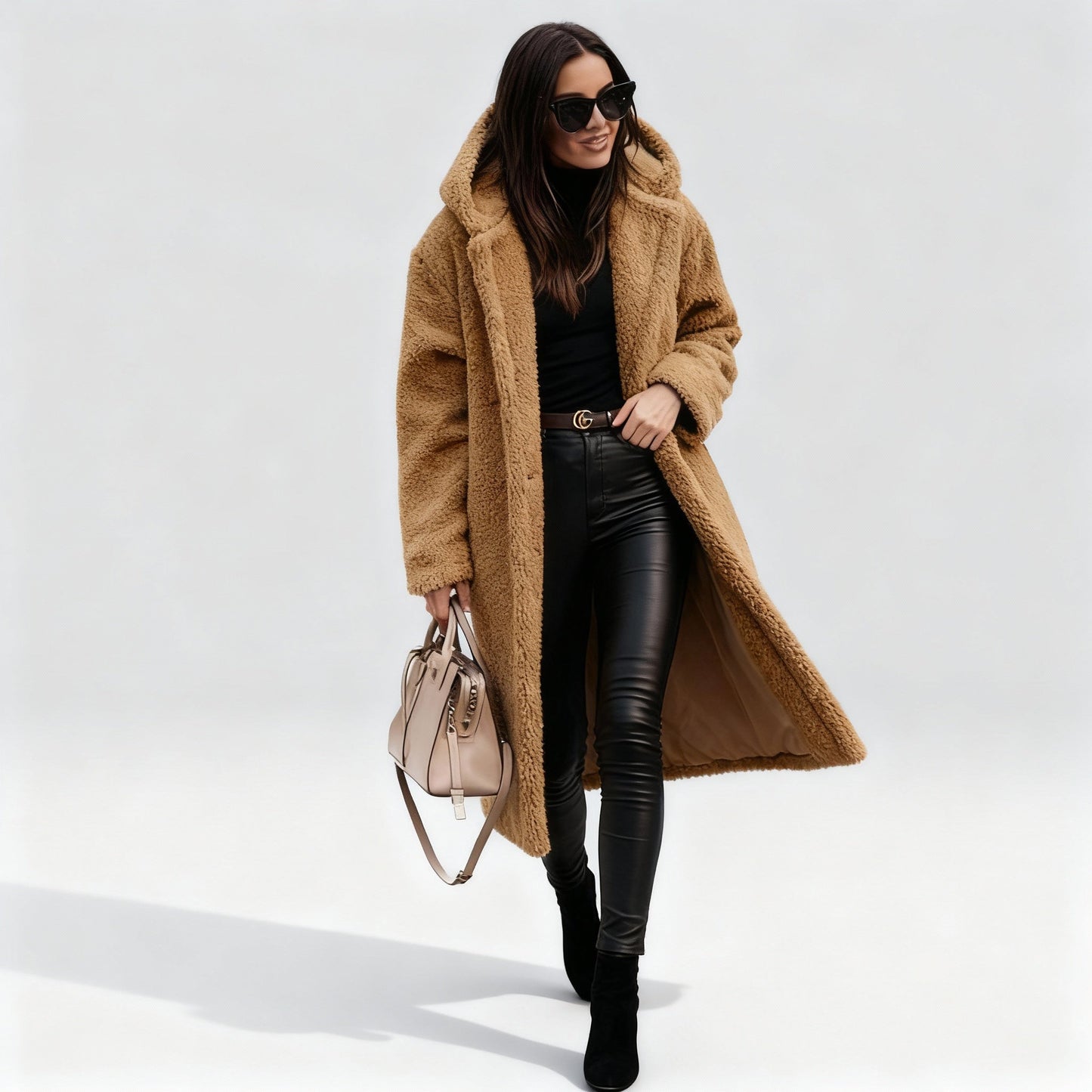 Soft Fleece Women's Long Elegant Coat