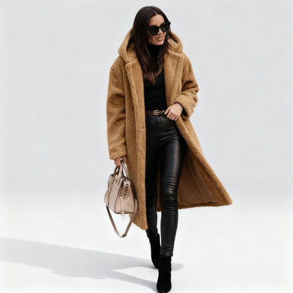 Soft Fleece Women's Long Elegant Coat