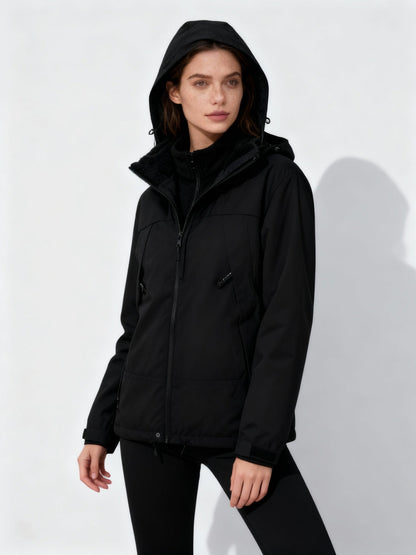 Practical Fleece Jacket Warm Hood