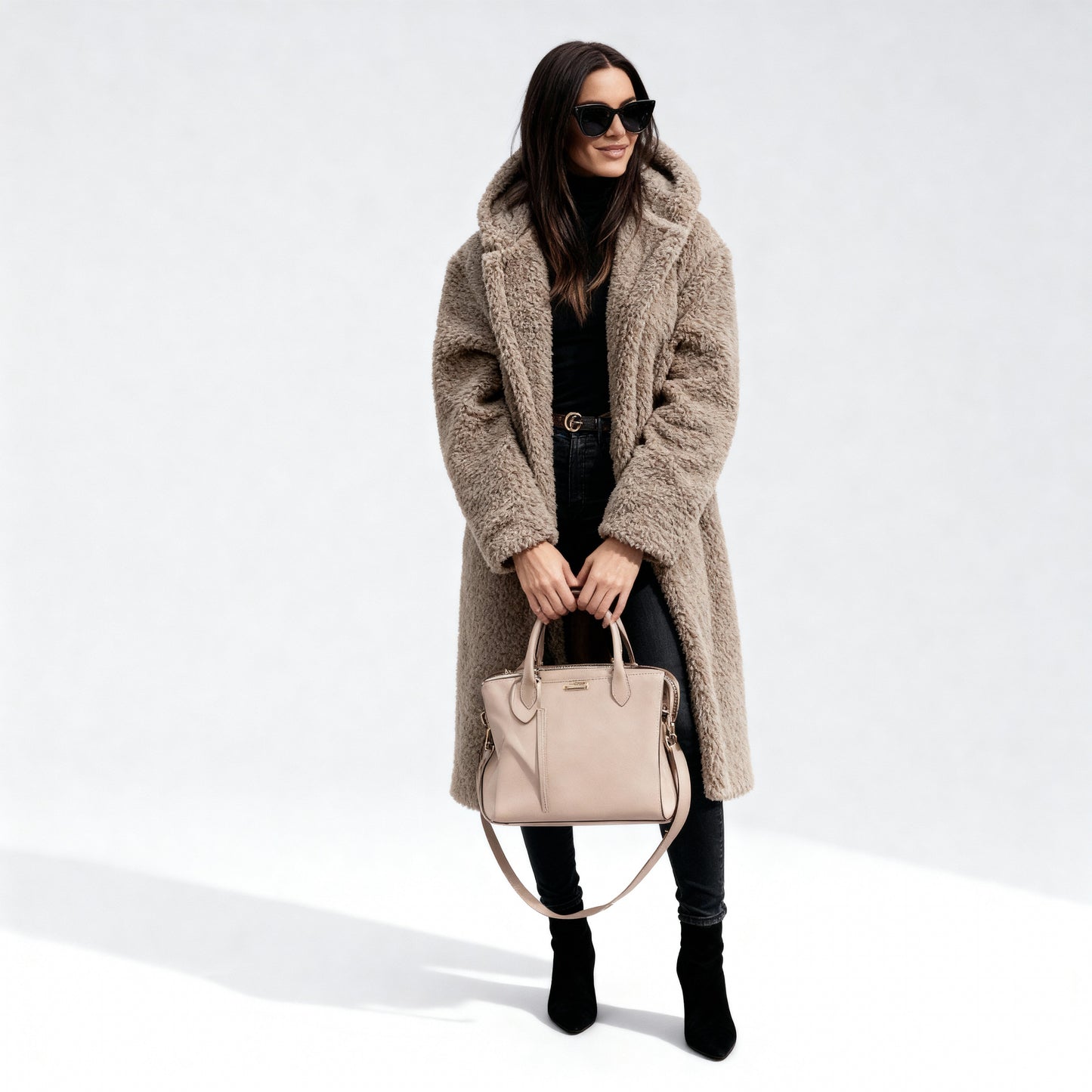 Soft Fleece Women's Long Elegant Coat