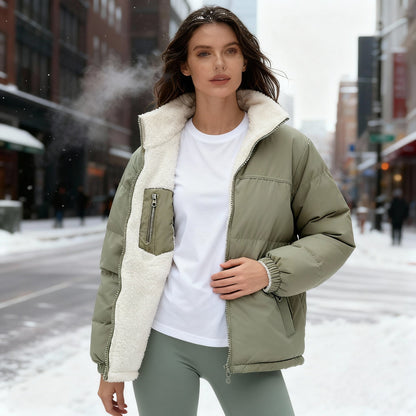 Women's Warm Quilted Jacket Comfort Design