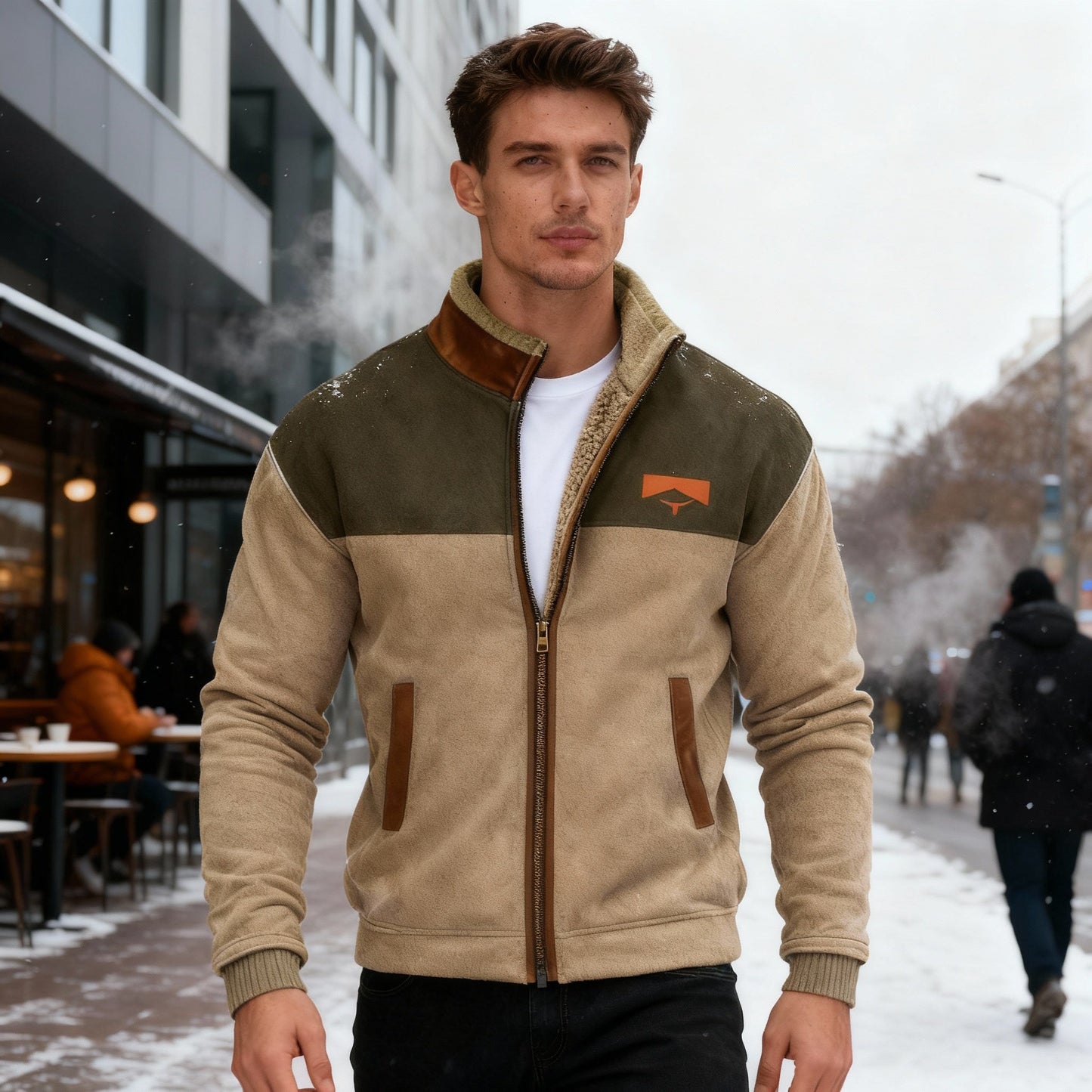 Herren Fleecejacke Leicht Isoliert Warm