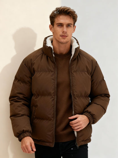 Men's Warm Insulated Fleece Puffer Jacket